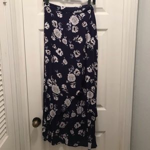 Hi-Low blue floral skirt